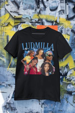 Camiseta Básica Estilo Bootleg Inspirada em Ludmilla – Nid Criativa Algodão fio 30.1     