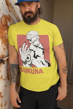 Camiseta Sukuna - Jujutsu Kaisen | 100% Algodão com Estampa DTF Algodão fio 30.1     