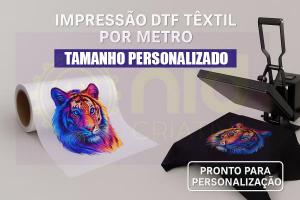 Impressão DTF Têxtil por Metro TAMANHO PERSONALIZADO Film Pet Personalizado Colorido Tinta Têxtil Corte Reto 