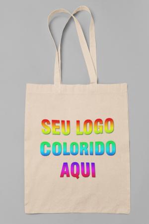 Kit 20 Ecobags Personalizadas 30x40cm – Algodão Cru com Estampa Colorida Algodão Cru 30x40cm    