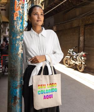 Kit com 50 Ecobags Personalizadas – Algodão Cru 30x40cm | Nid Criativa Algodão Cru 30x40cm    